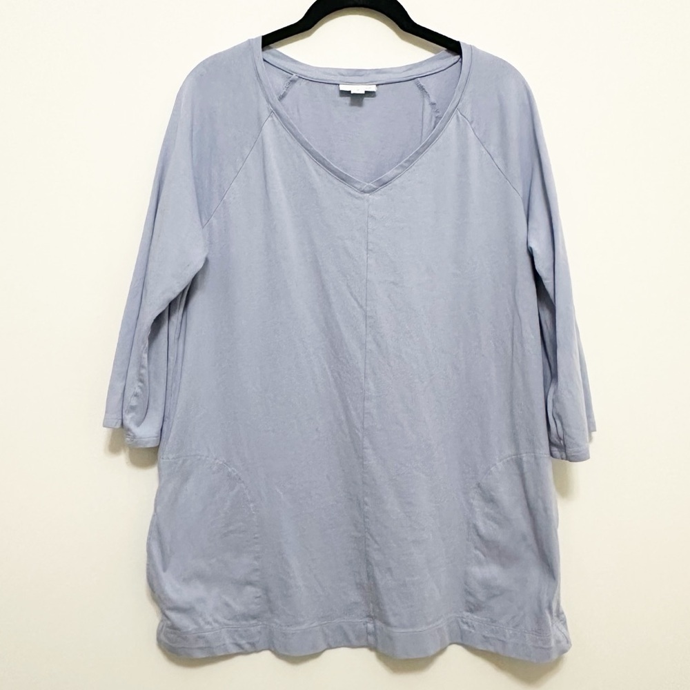 PureJill by J Jill Periwinkle Pull Over Tunic Size Medium Relaxed Fit Pockets